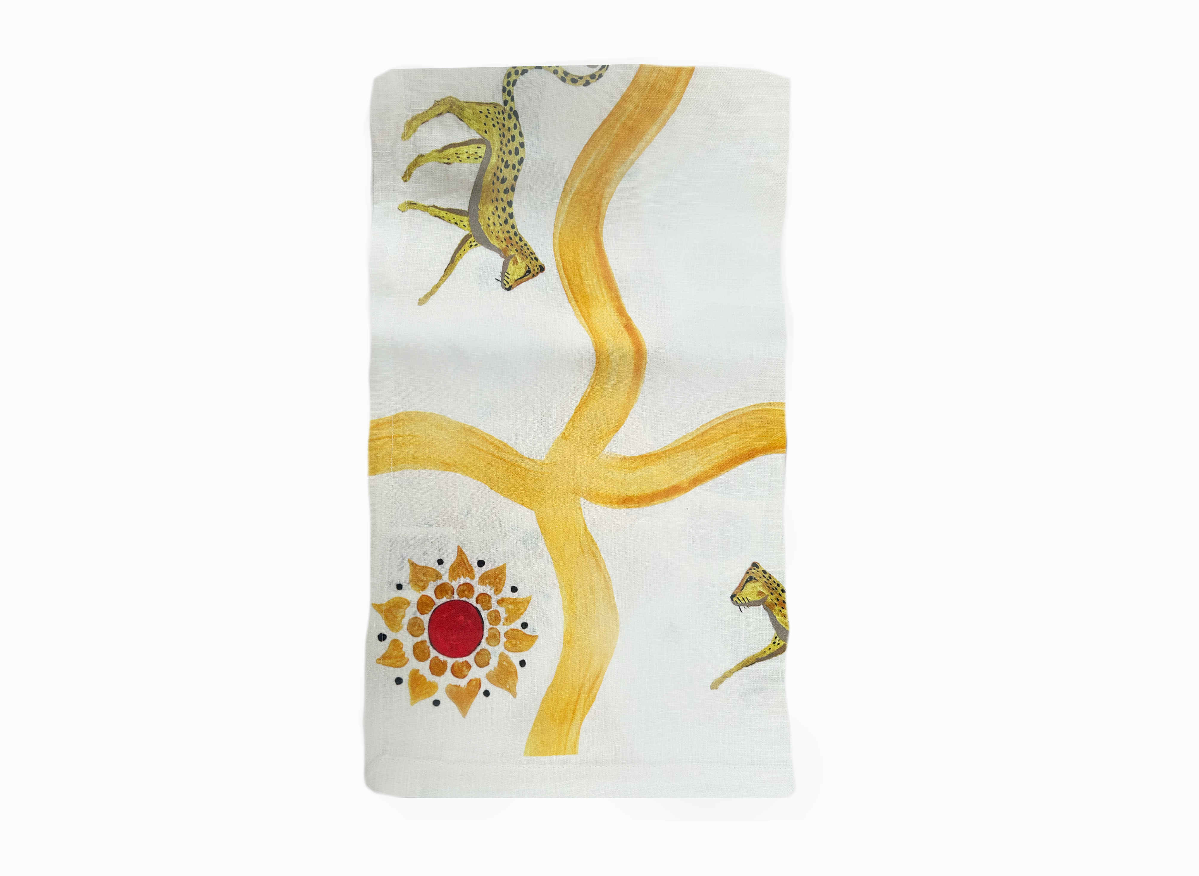 Flower and Leopard Print Table Linen