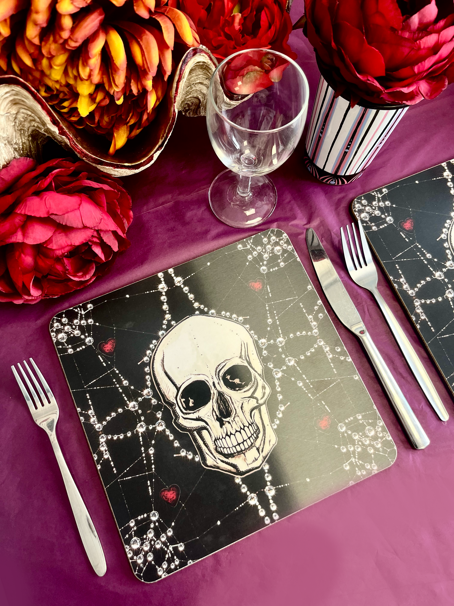 * Skull Love Square Placemat