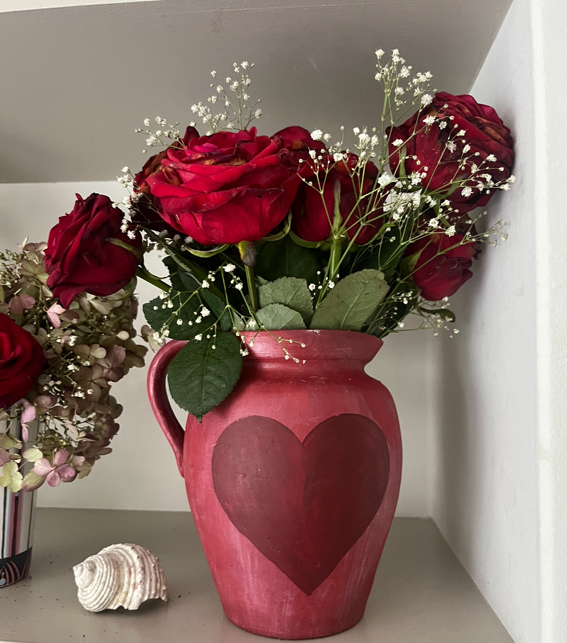 Hand Painted Love Heart Ceramic Jug