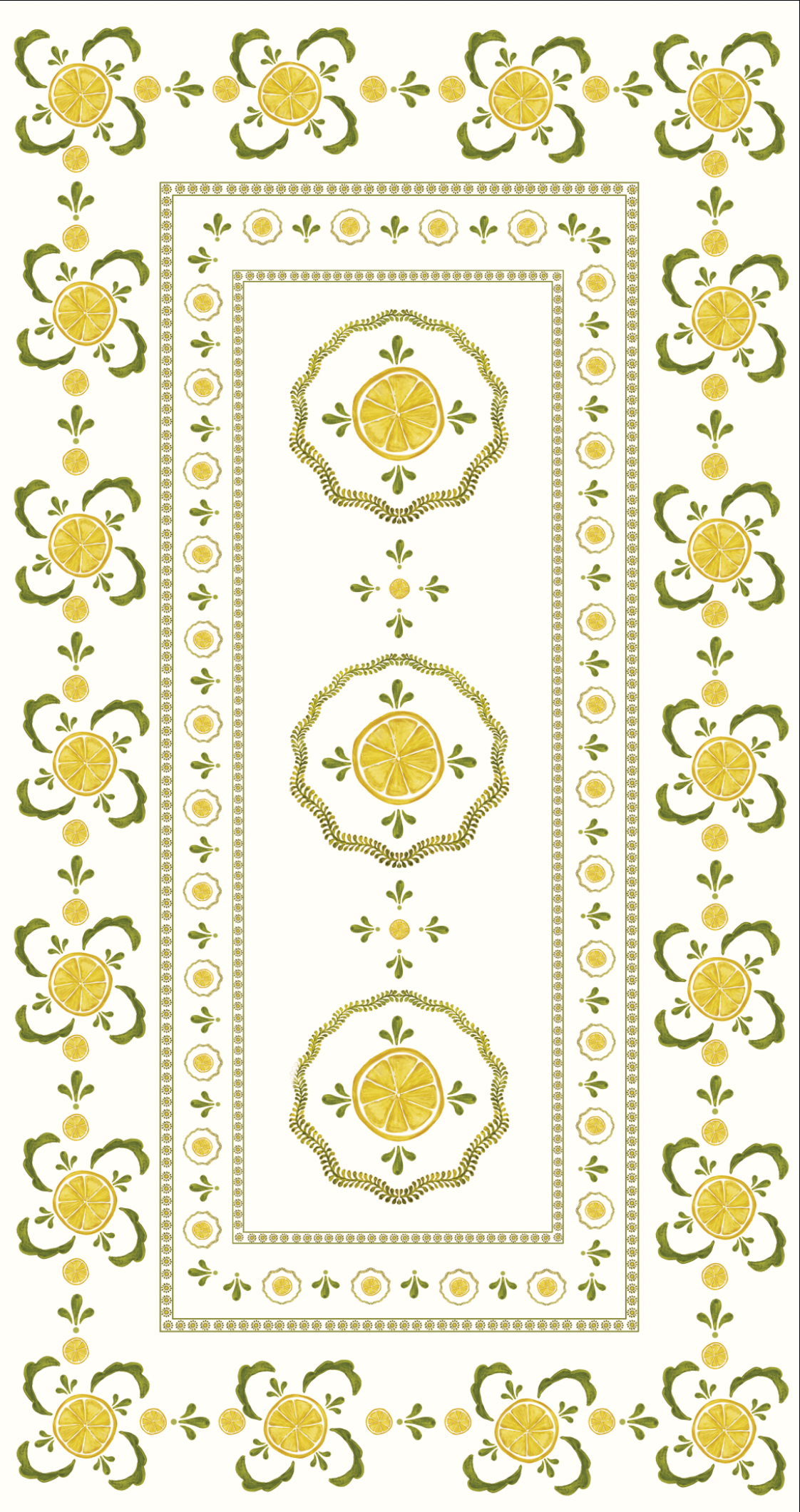 Citrus Lemon Table Linen For Penny Morrison