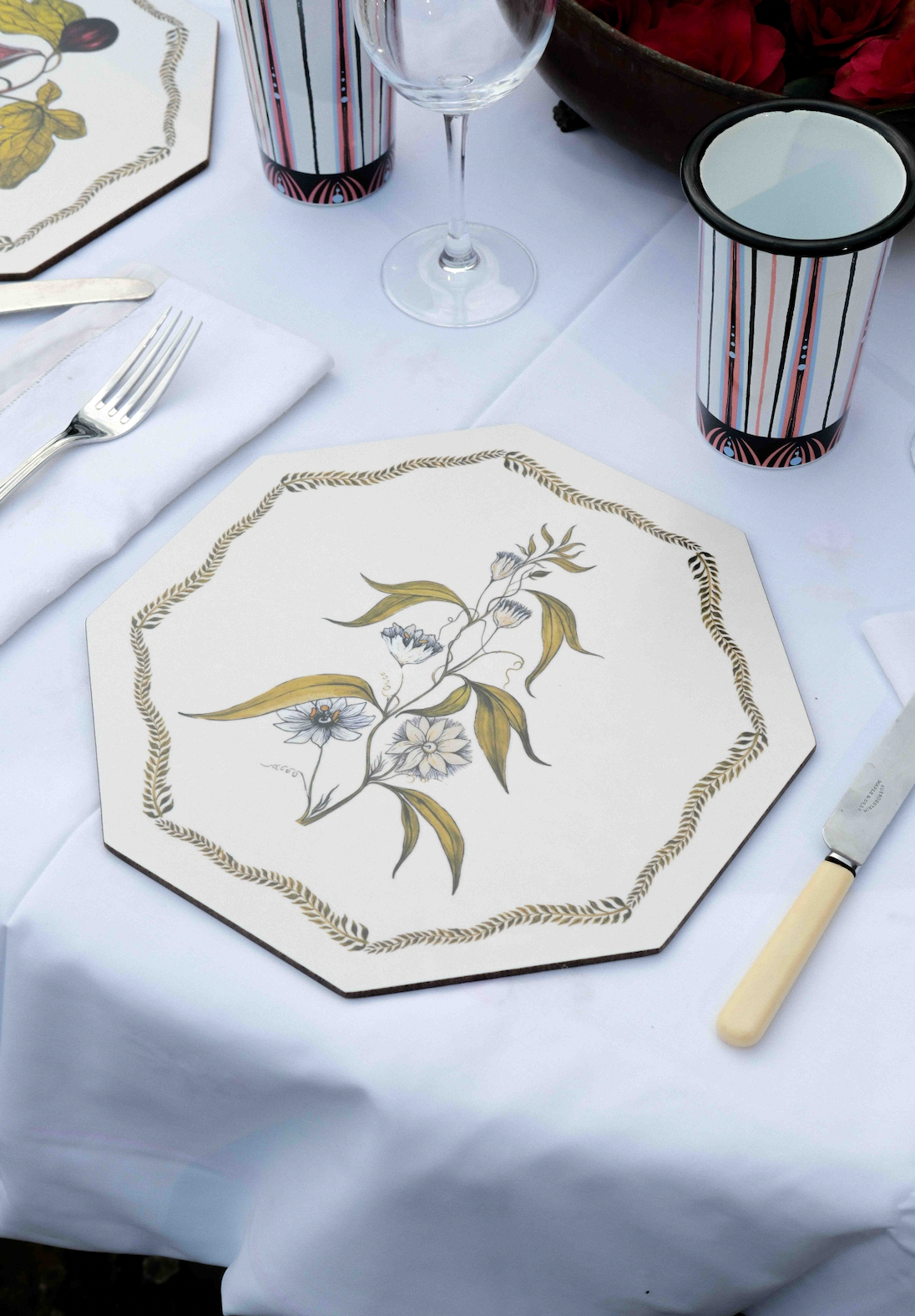Passion Fruit Flower Hexagon Placemat for Penny Morrison