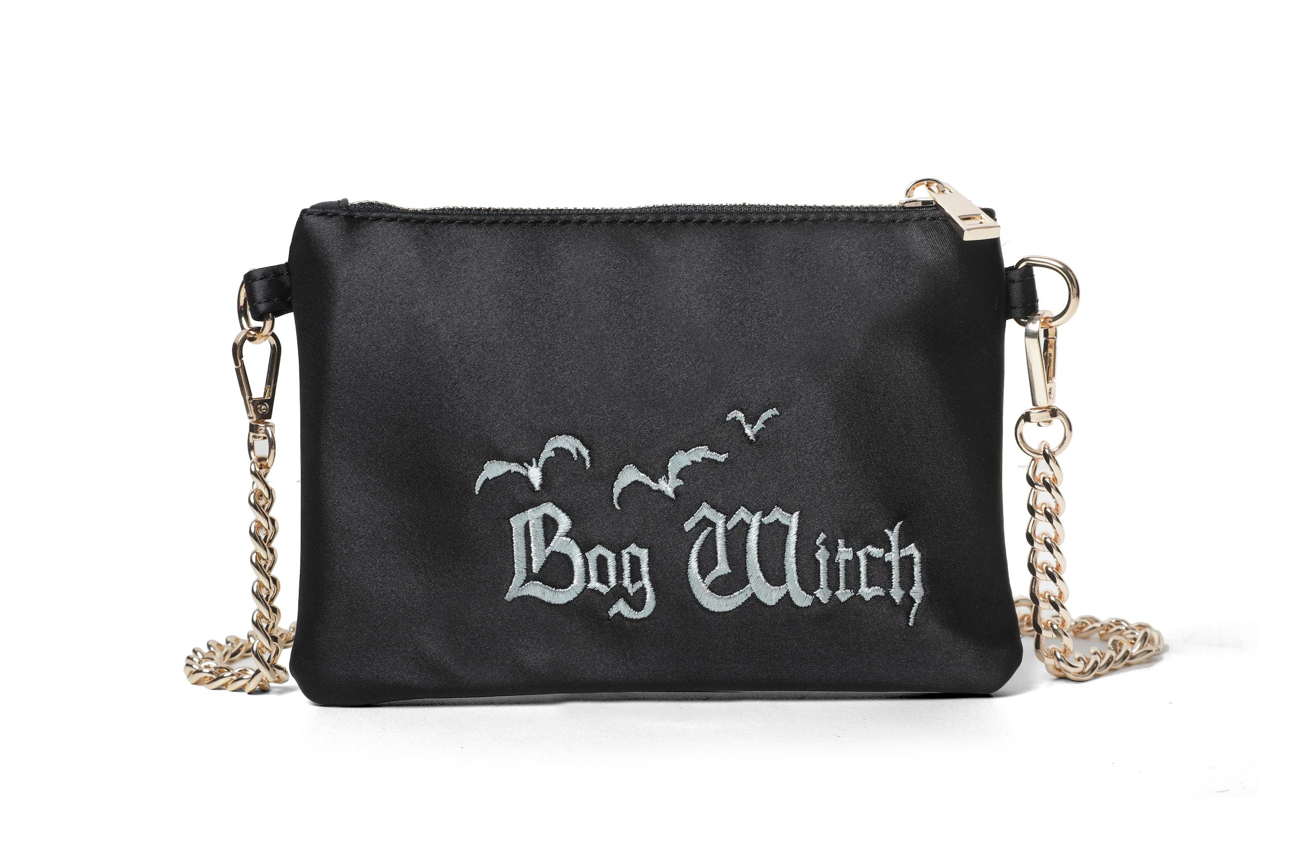 Embroidered Bog Witch Bat Bag