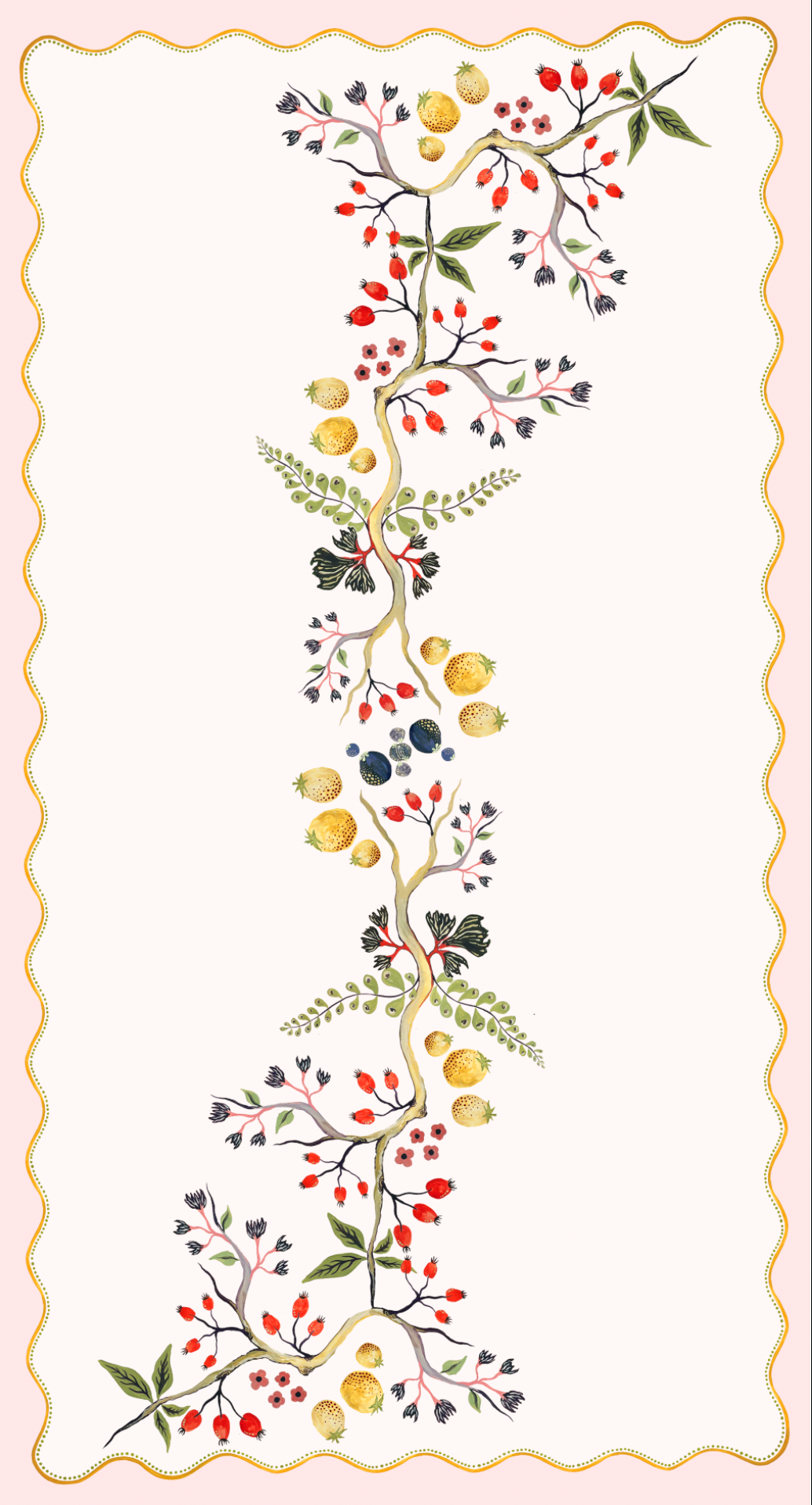 Scalloped Floral Table Linen