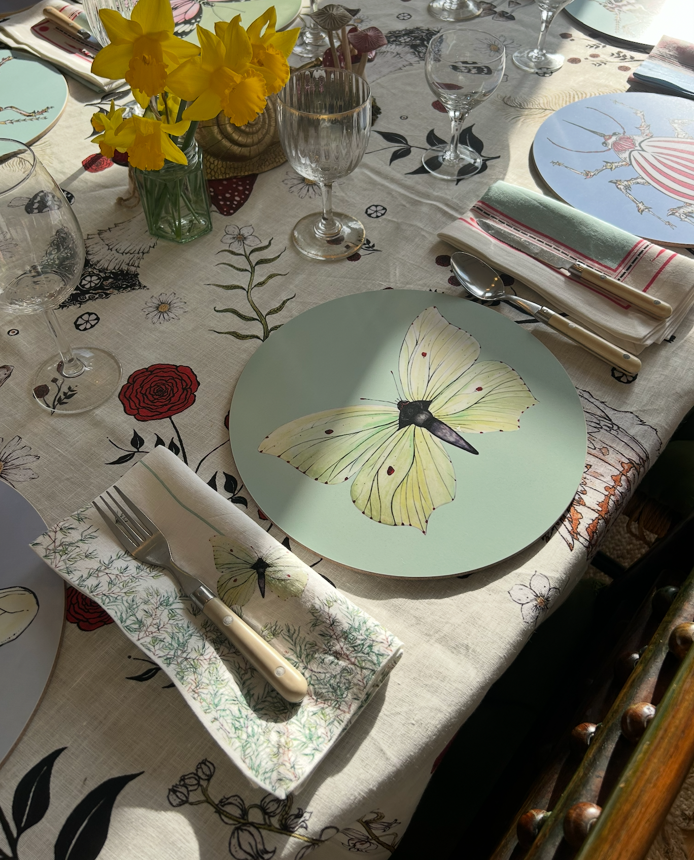 Brimstone Butterfly Linen Nakpkin