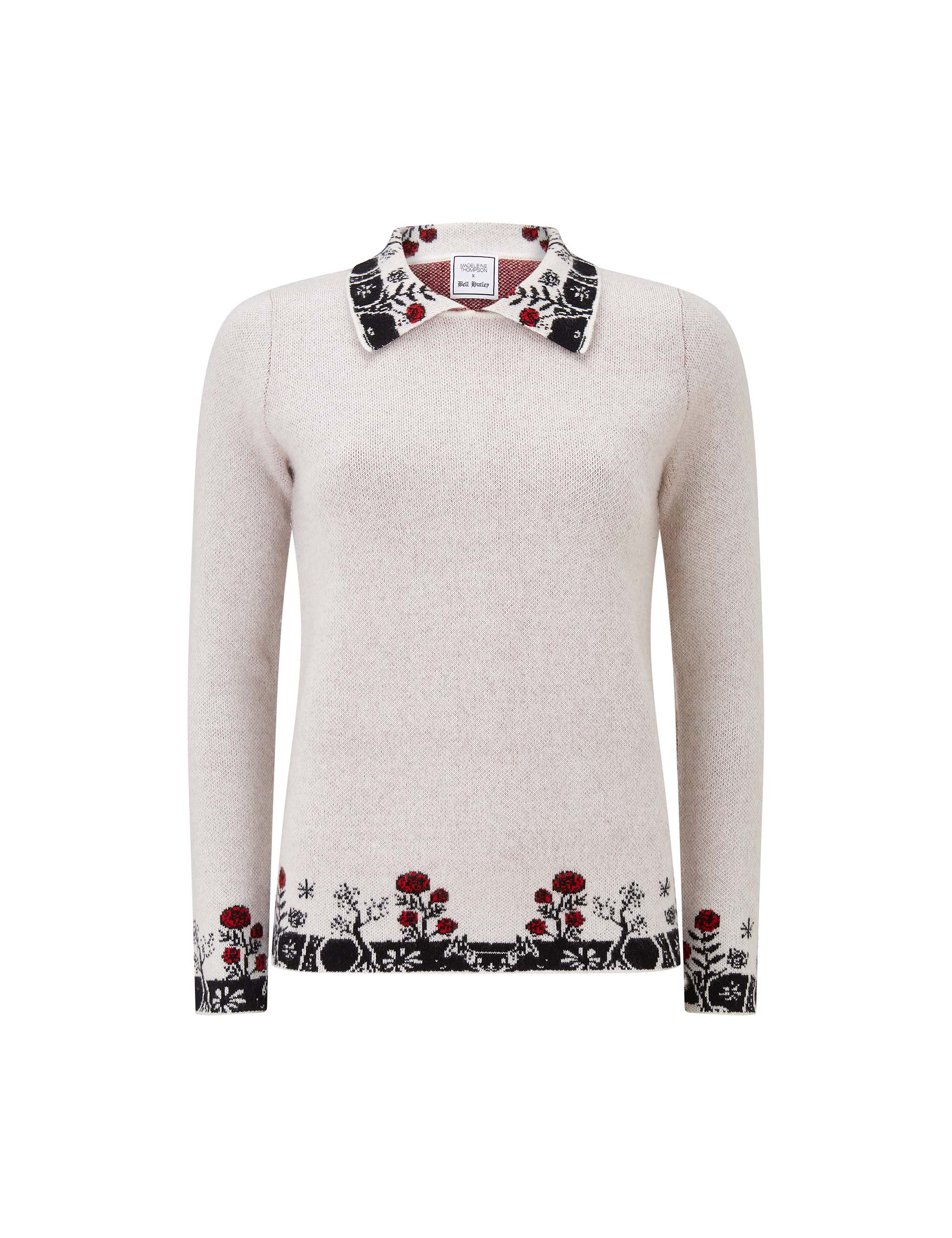 Rose Collar Cashmere Jumper