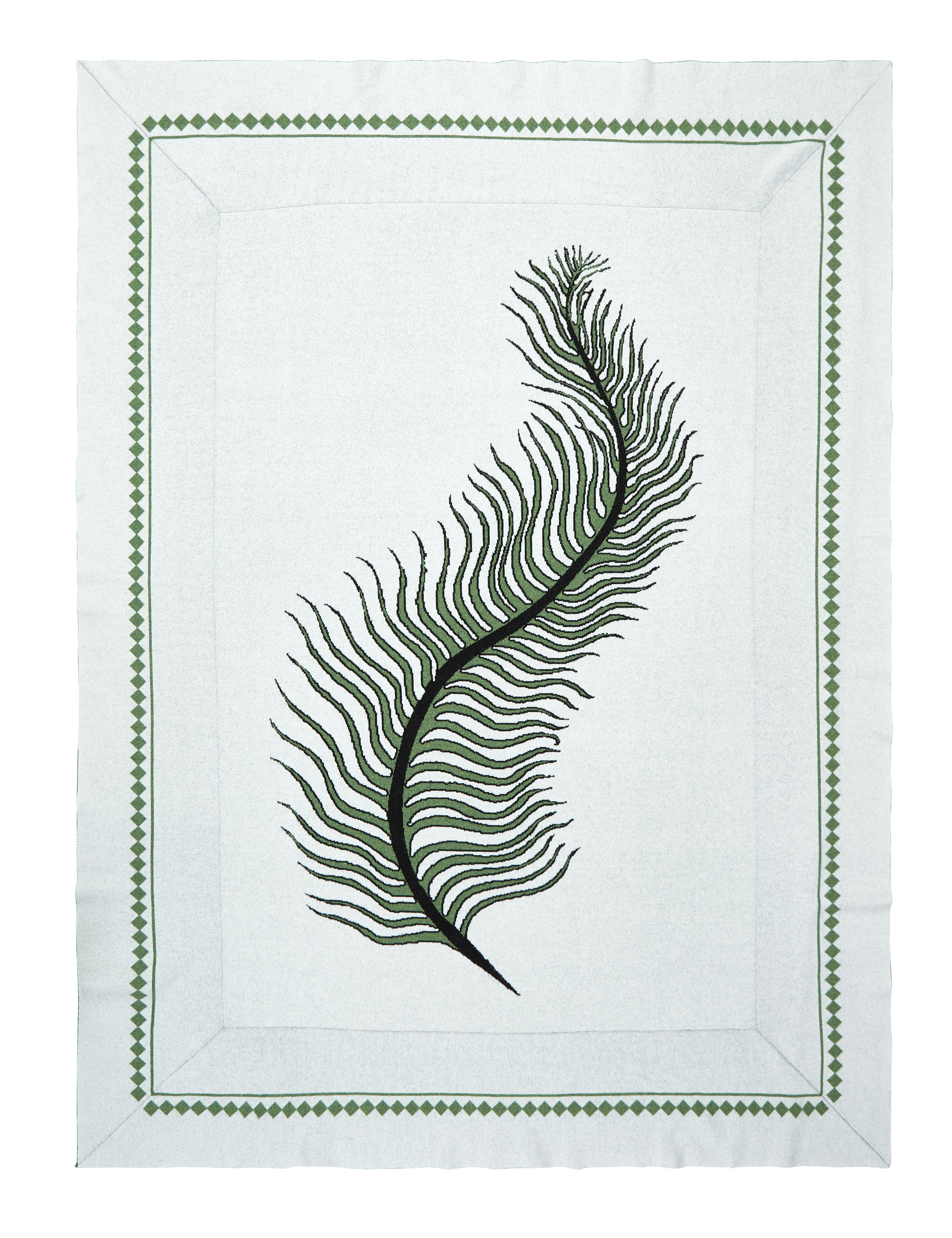 Queen Size Fern Cashmere Throw