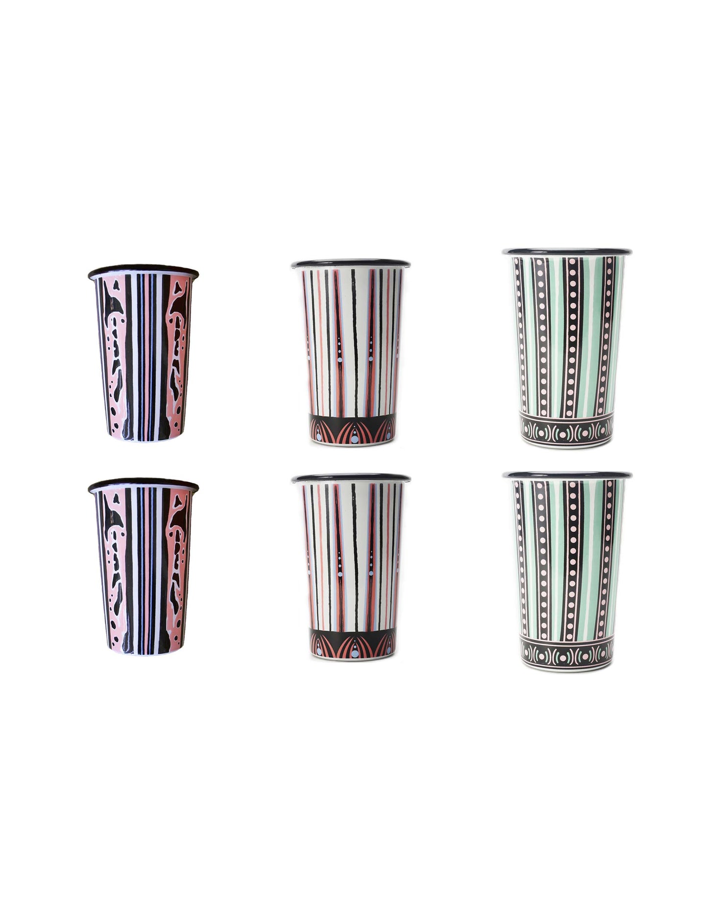 The Mix Beetle Set of 6 Handmade Tumblers