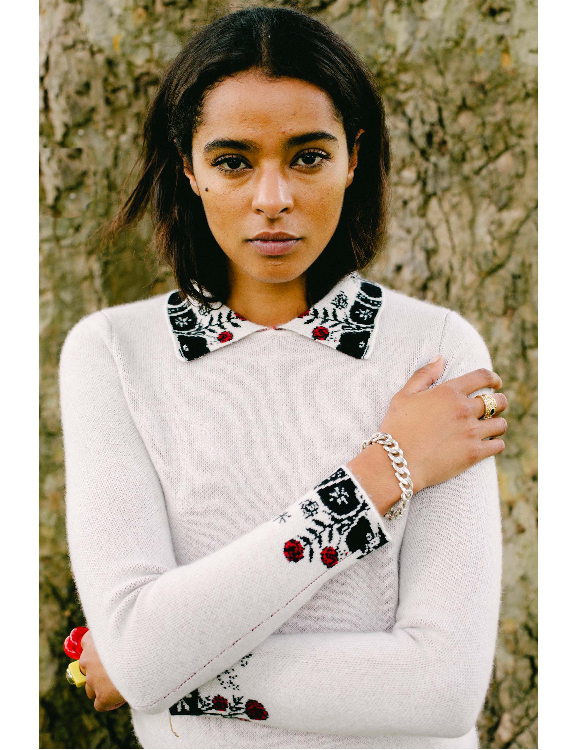 Rose Collar Cashmere Jumper