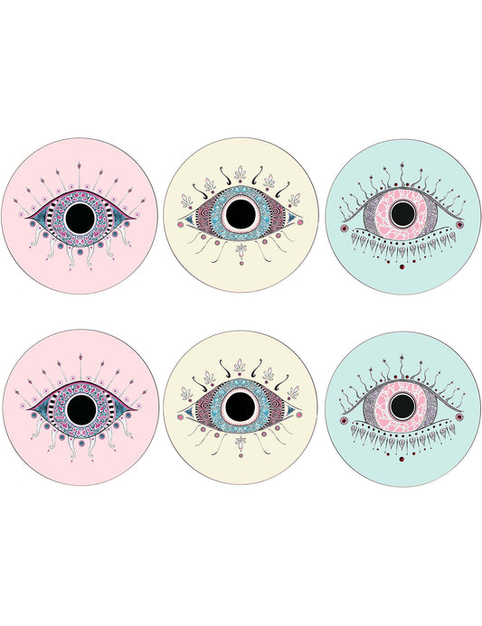 Set of 6 Evil Eye Placemats