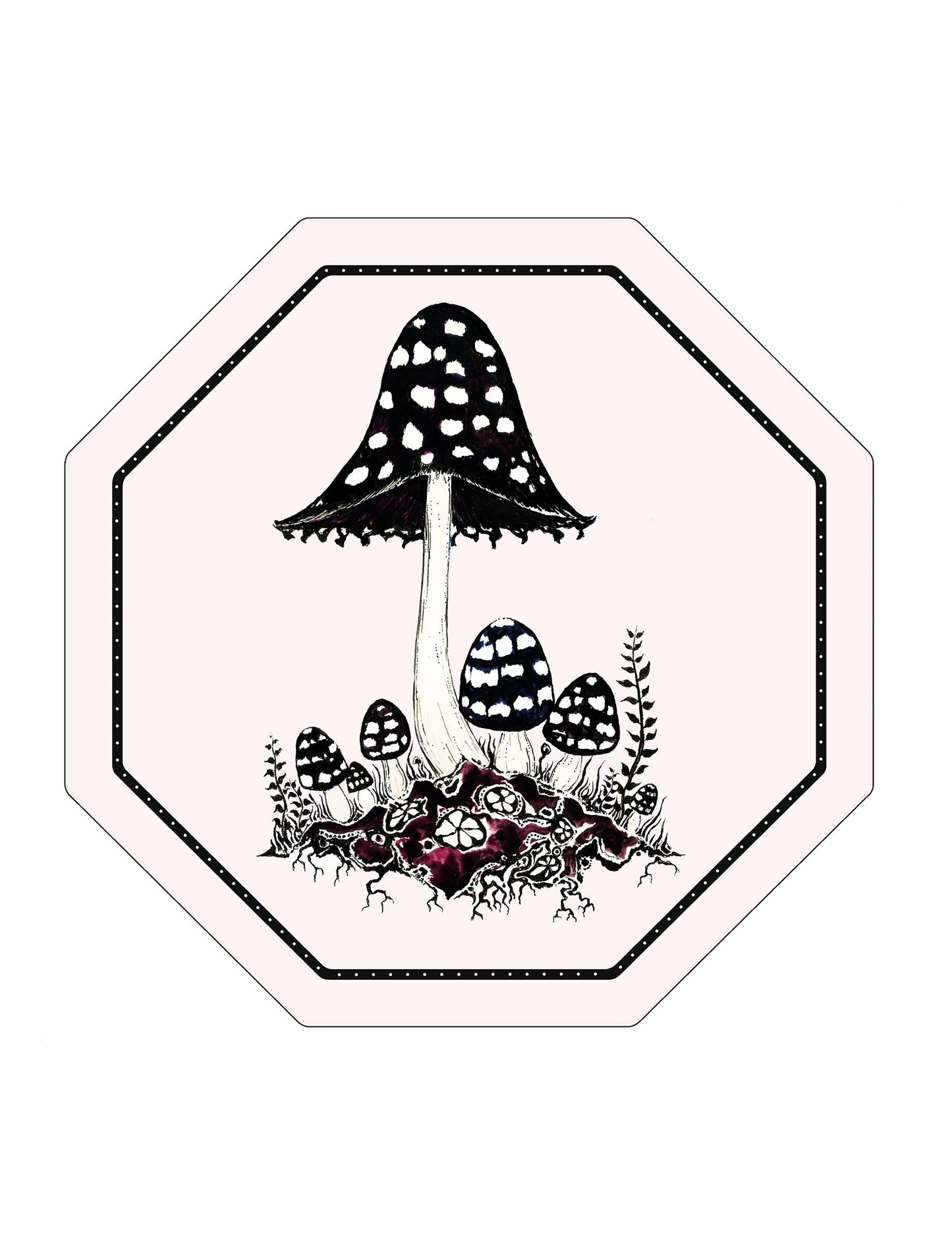 The Shaggy Ink Cap Hexagon Placemat