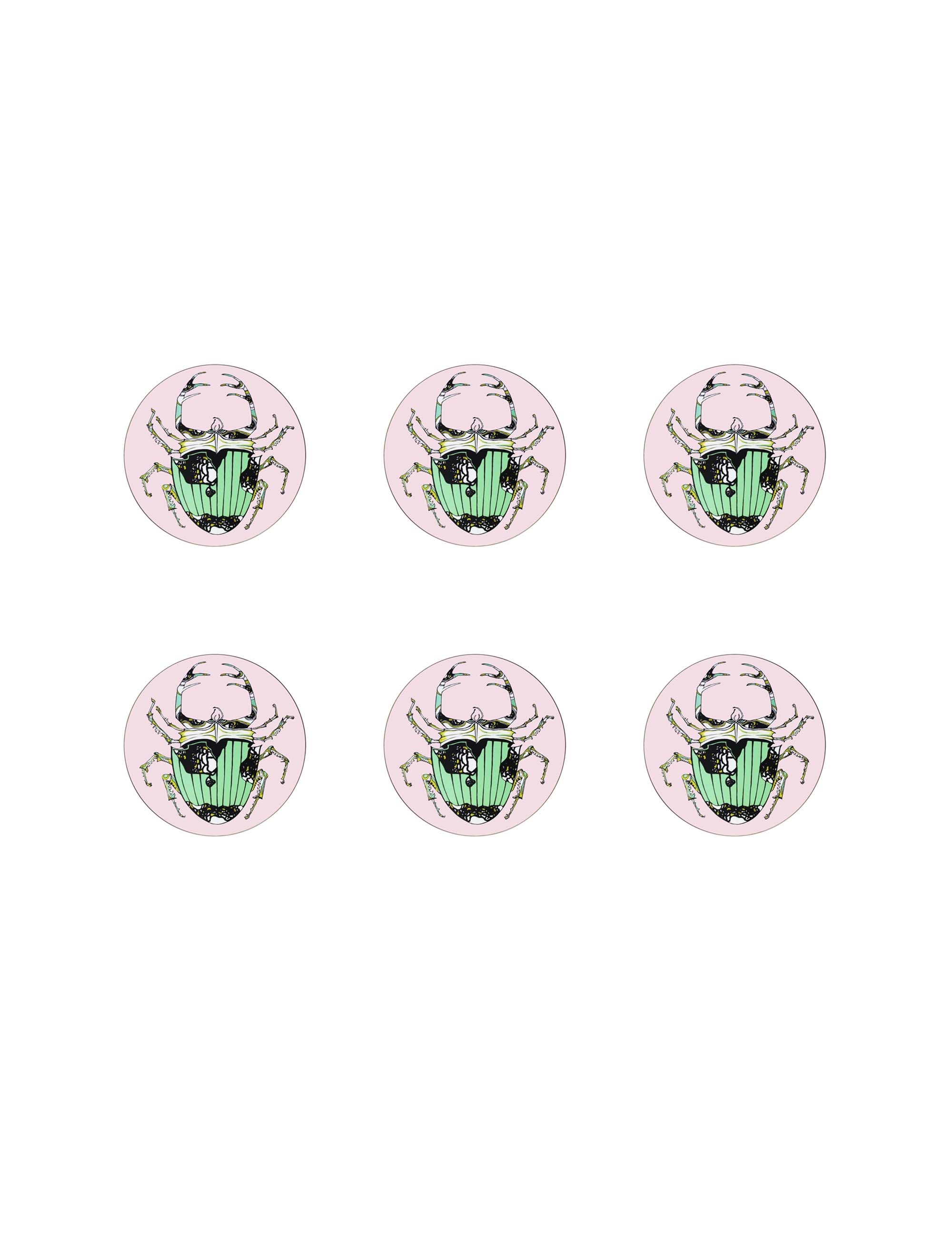 The Tiger Lily Set of 6 Coasters