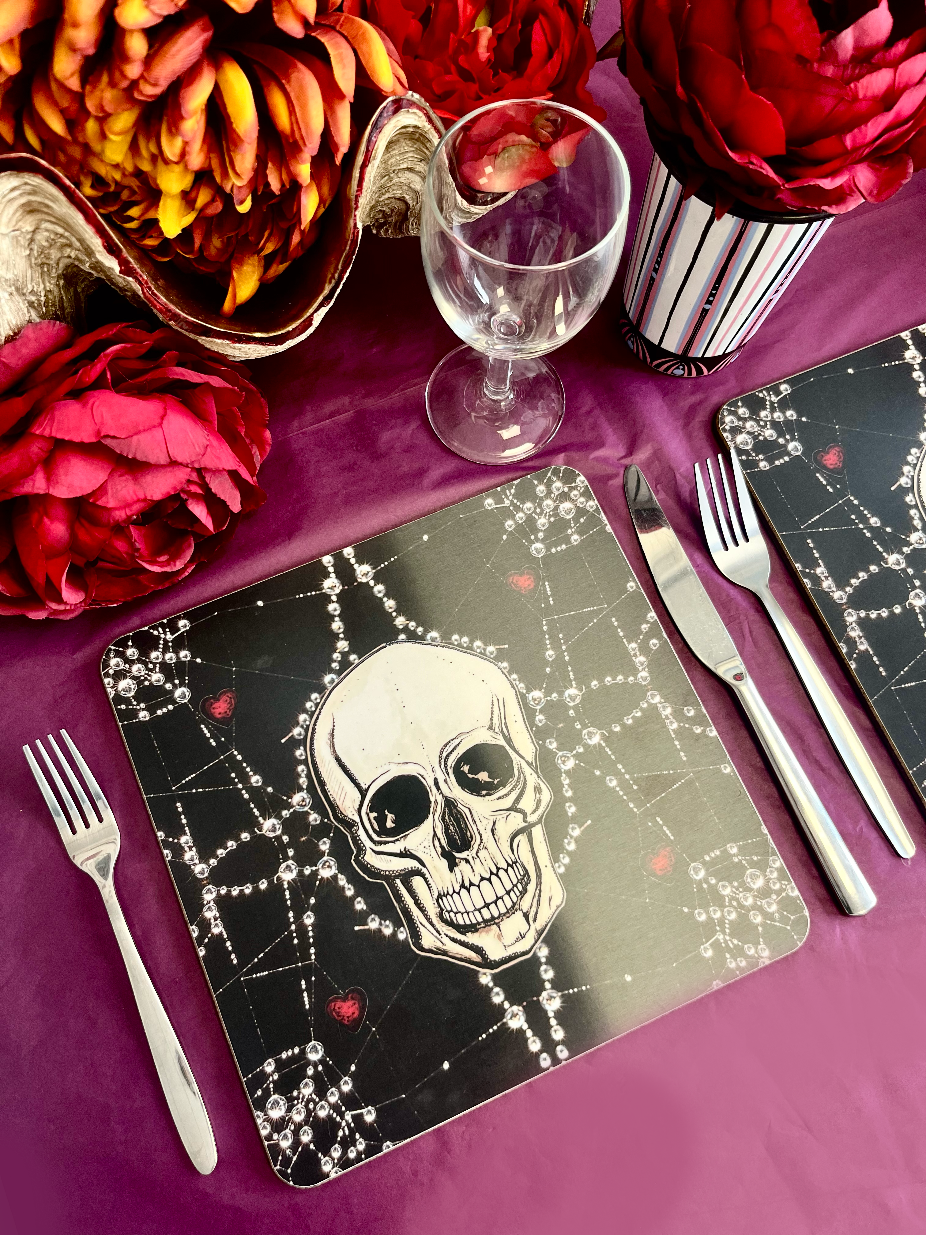 Skull Love Square Placemat