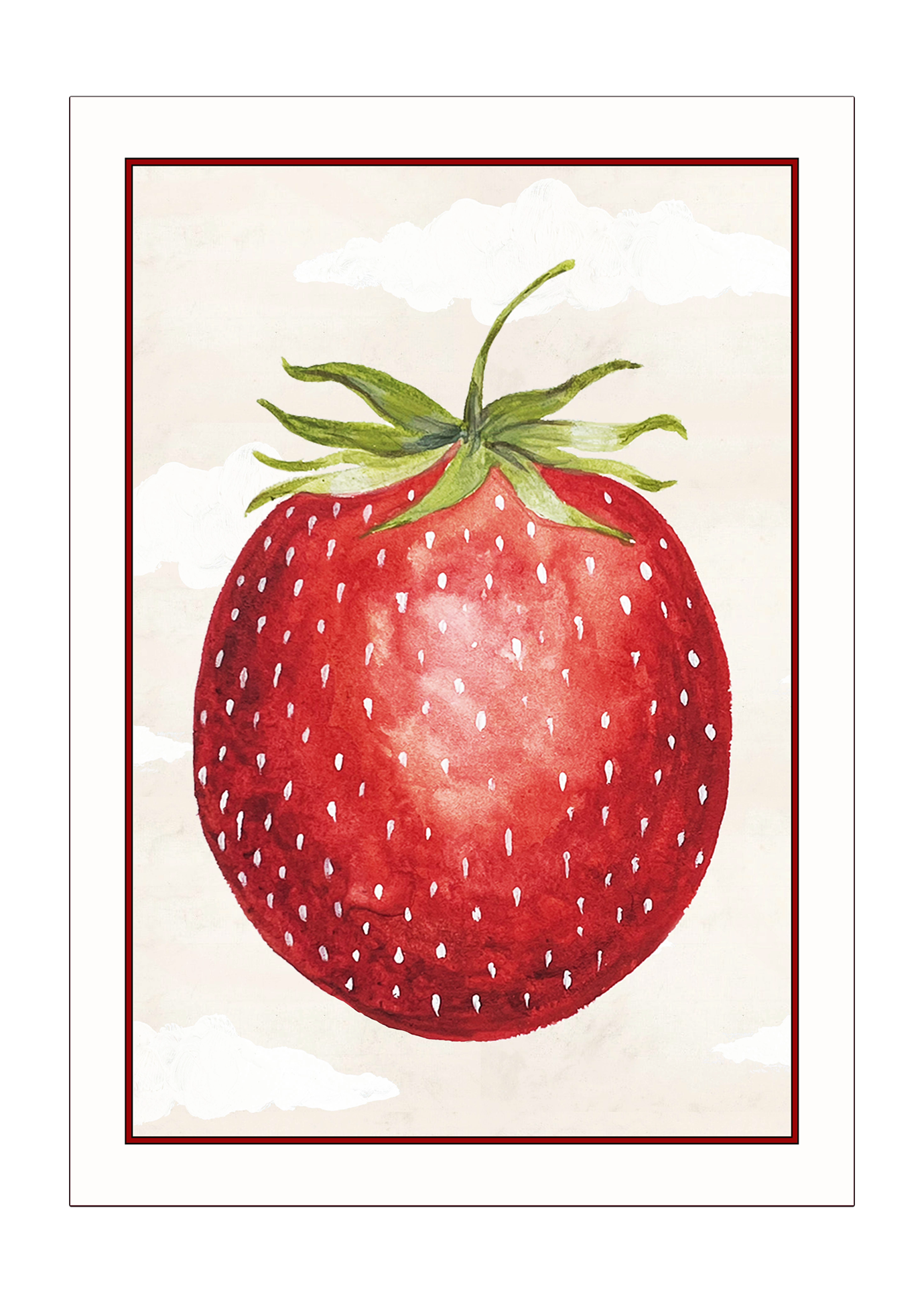 Floating Bosch Strawberry Print