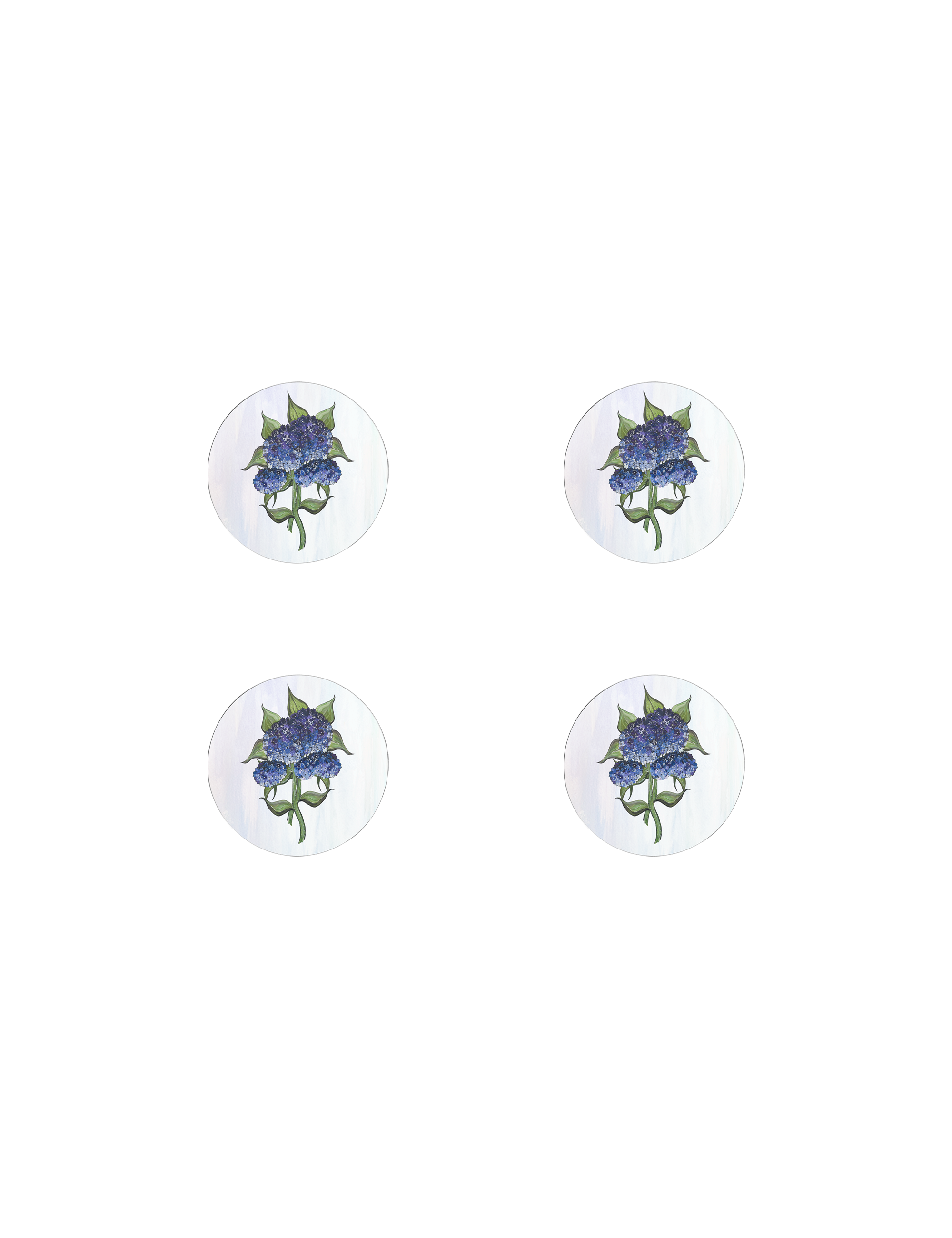 Hydrangeas Set of 4 Coasters