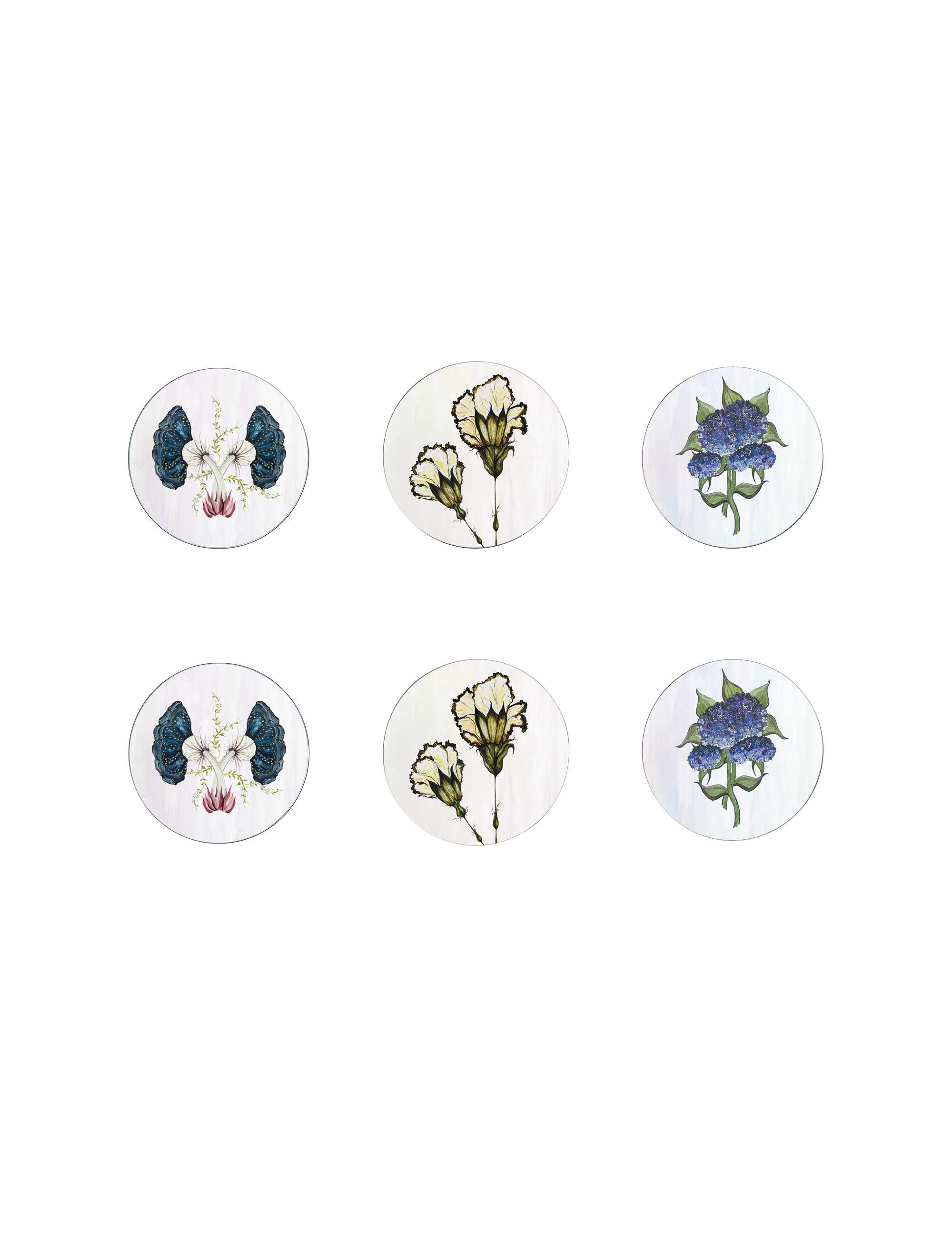 Bells Botanicals Mixed Set of Coasters