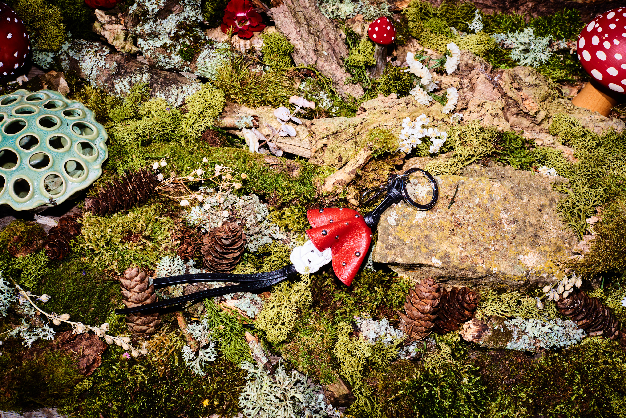 Red Magical Mushroom Key Charm