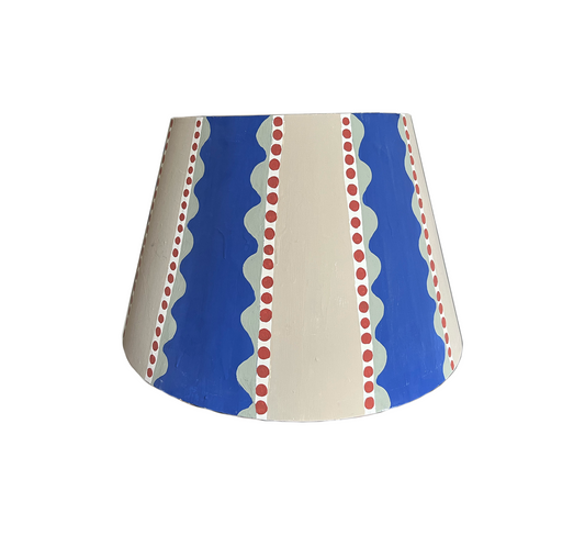 * Scalloped Hand Painted Lampshade
