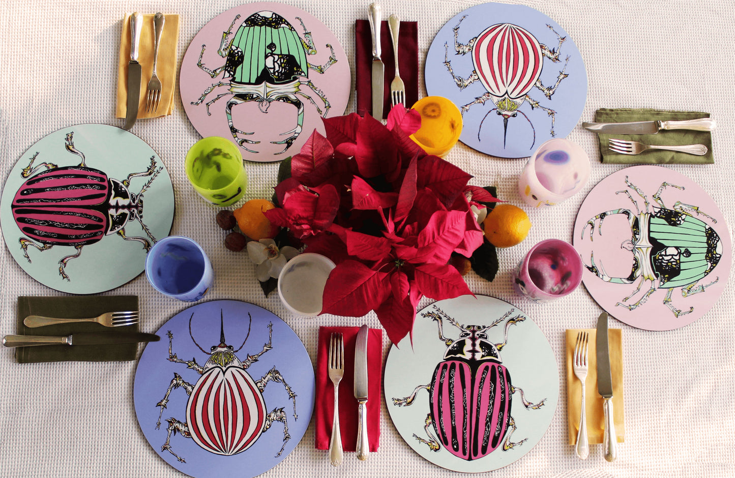 Set of 6 Beetle Placemats