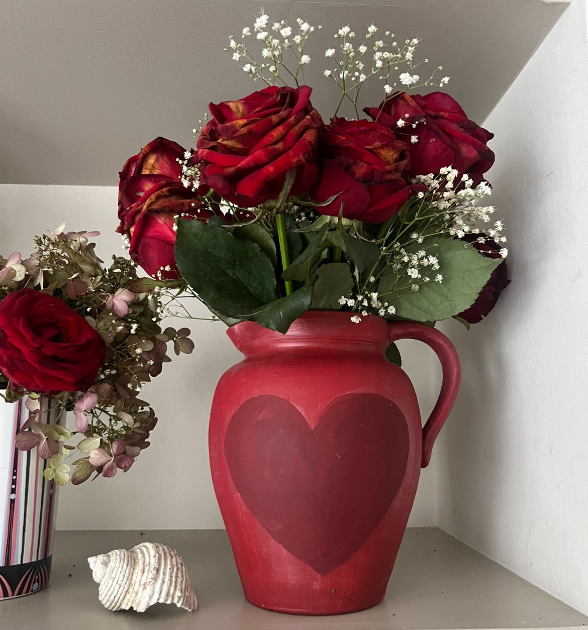 Hand Painted Love Heart Ceramic Jug