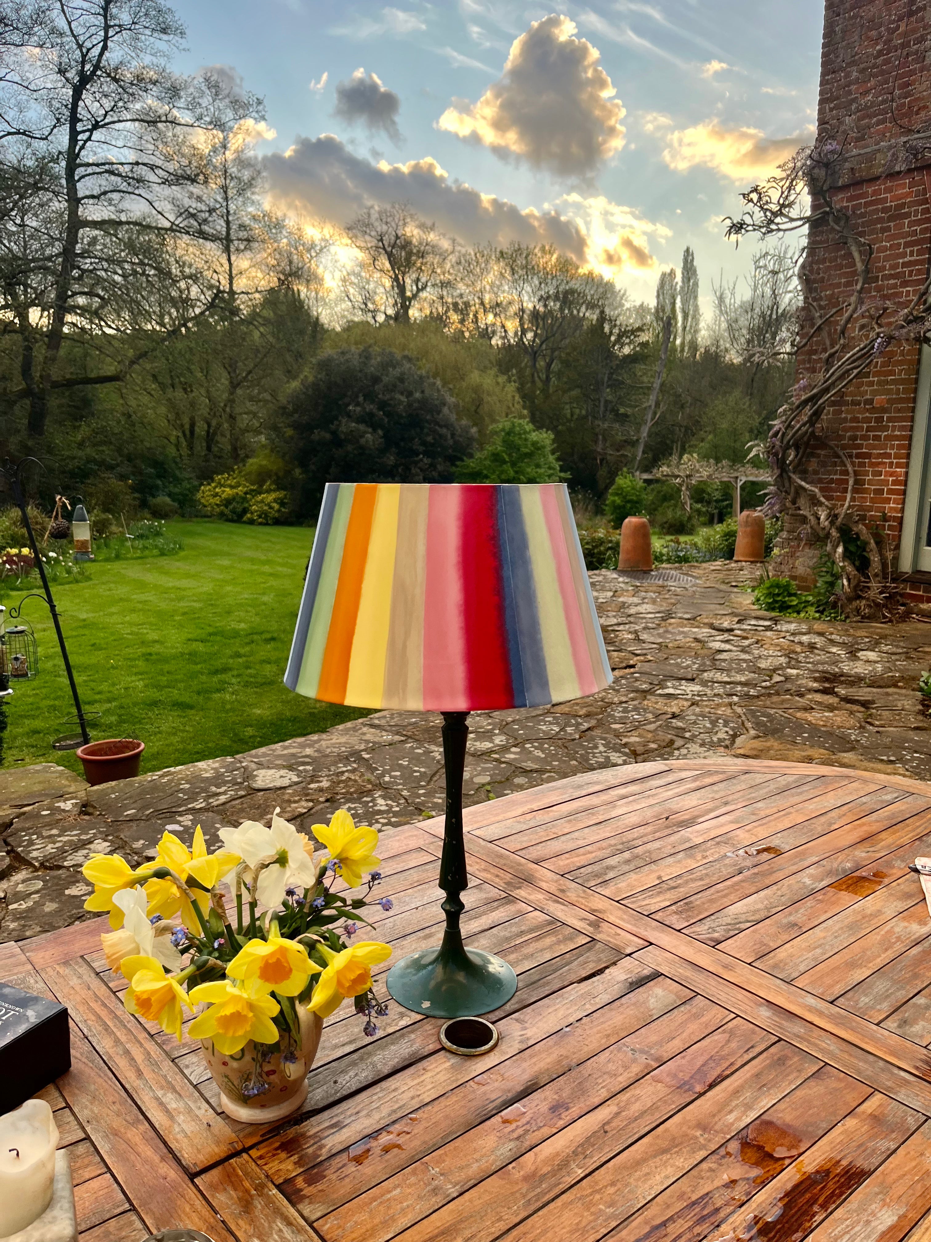 Hand Painted Rainbow lampshade