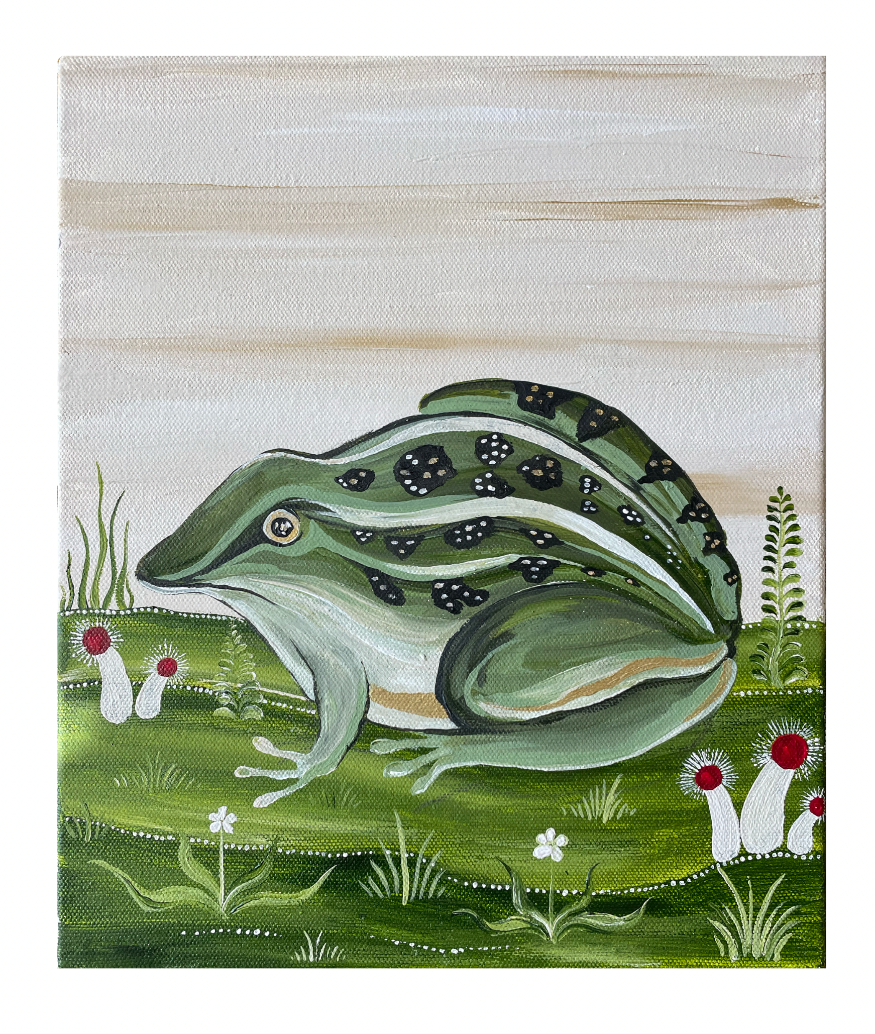 * Mottled Toad On Canvas