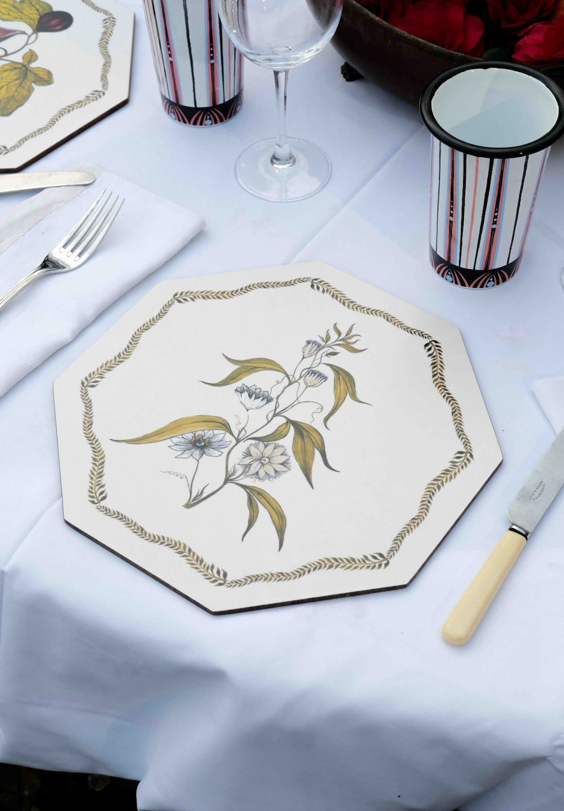 * Passion Fruit Flower Hexagon Placemat for Penny Morrison