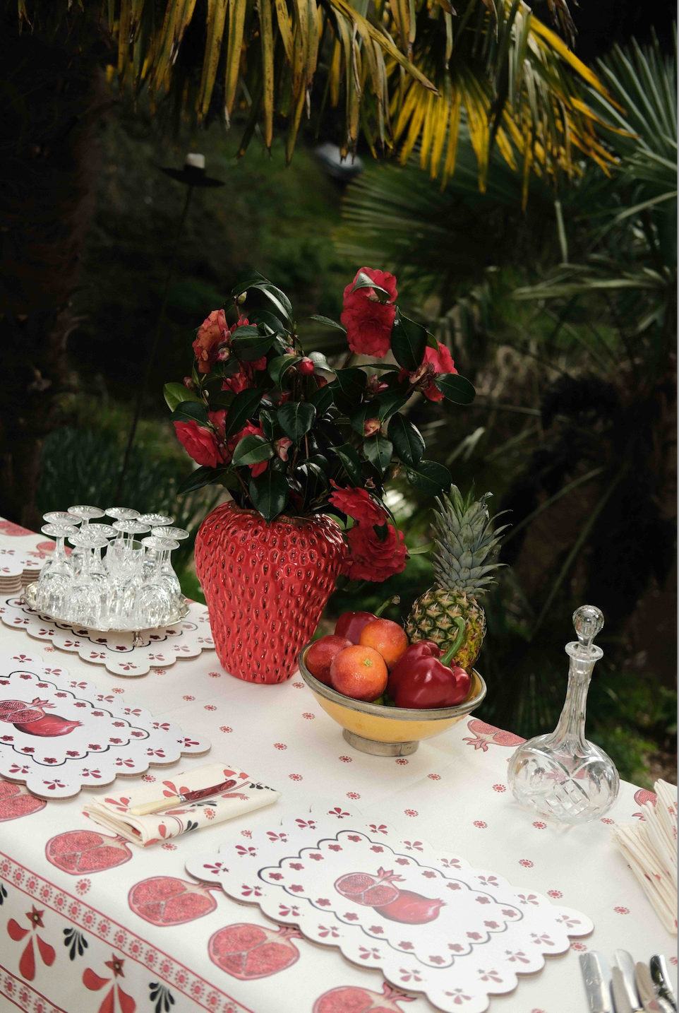 *Pomegranate Scalloped Placemat For Penny Morrison