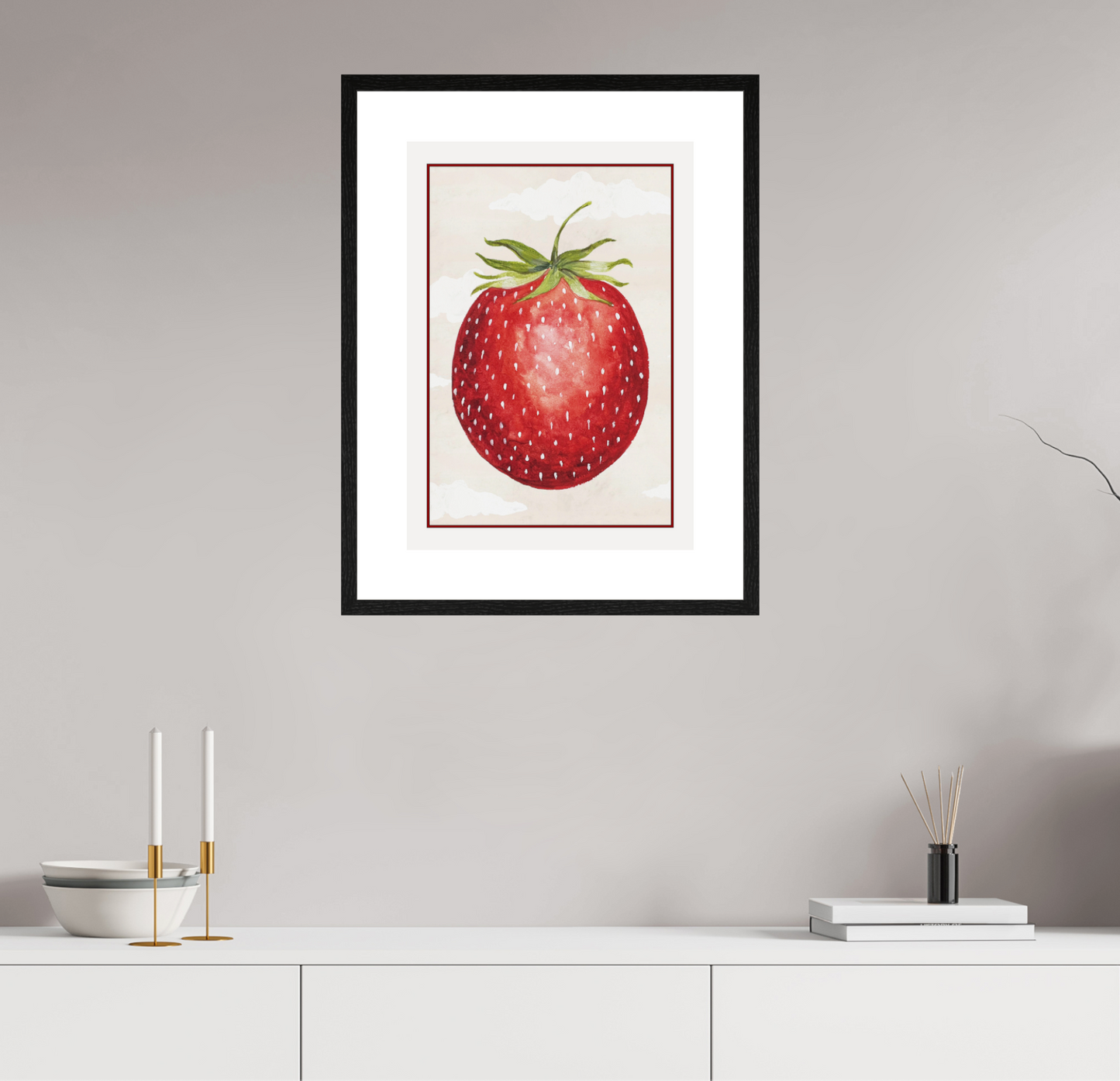 Floating Bosch Strawberry Print