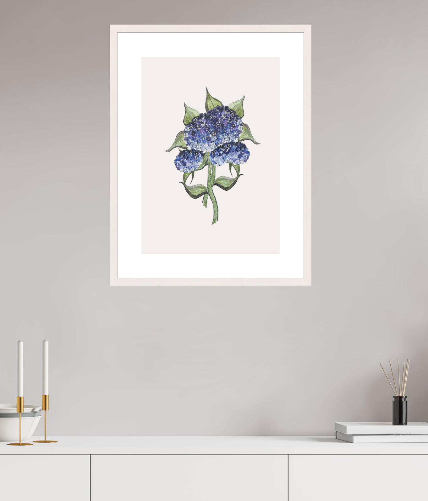 Botanical Hydrangea Print