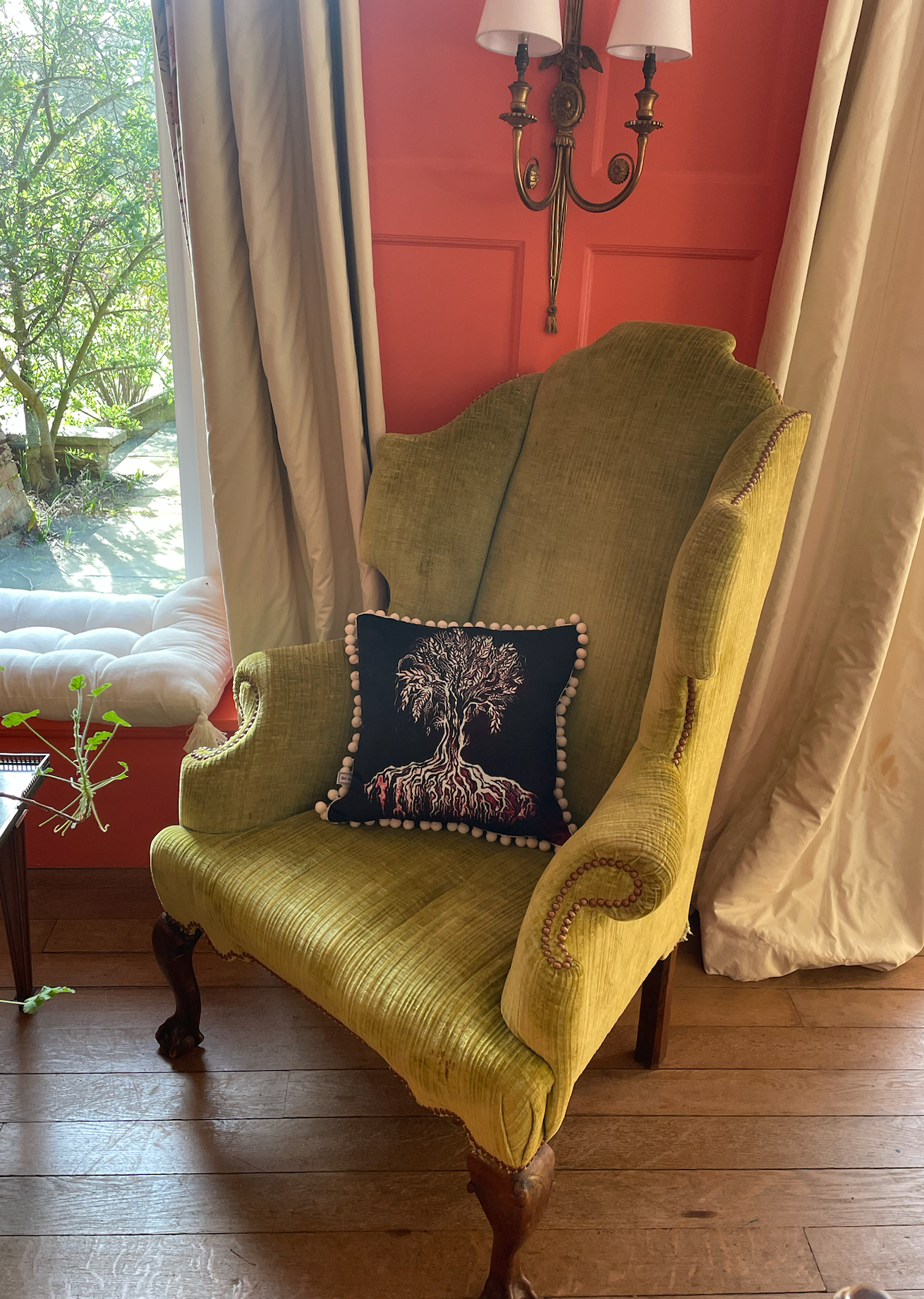 Skelton Tree Velvet Cushion