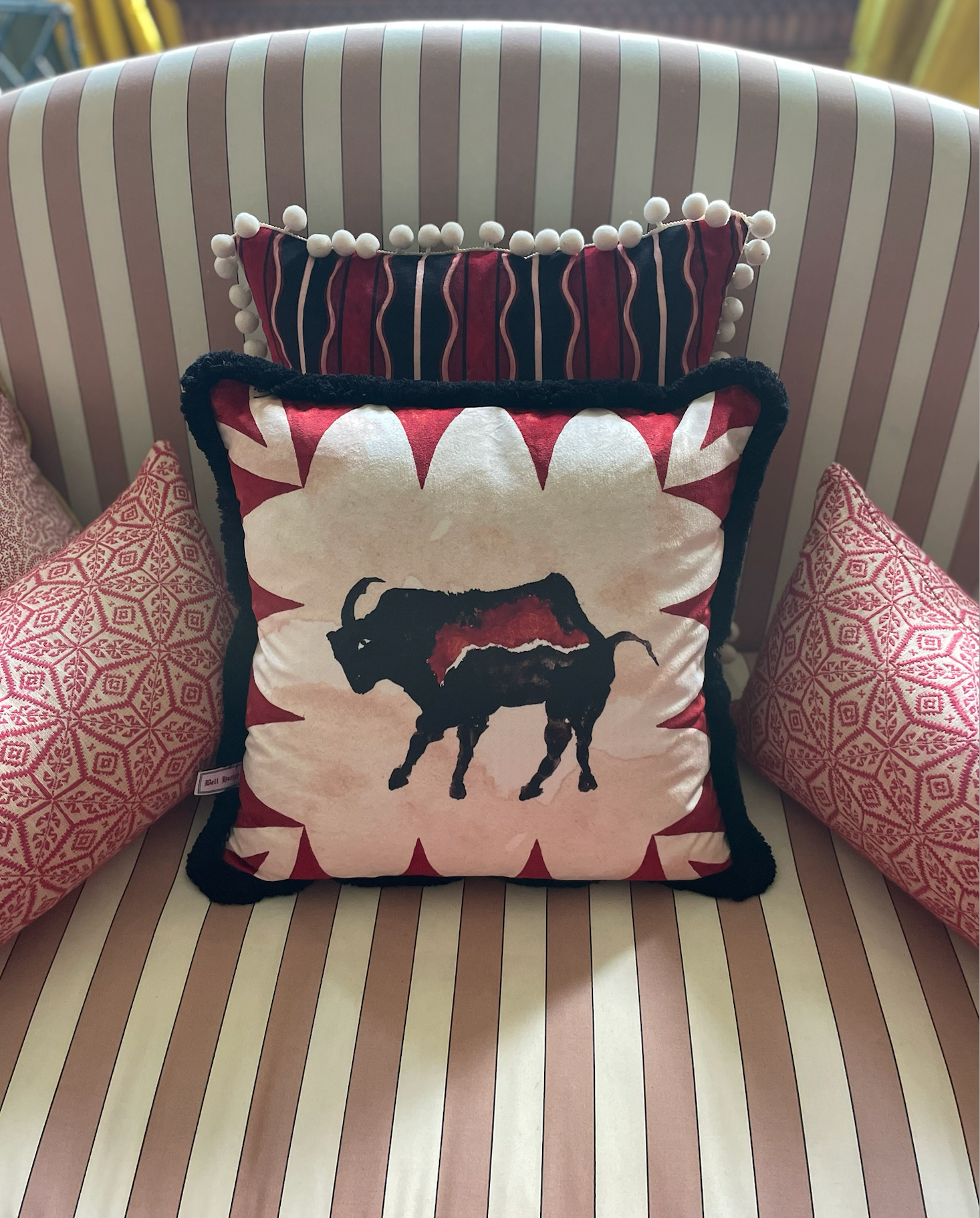 Bison Velvet Cushion