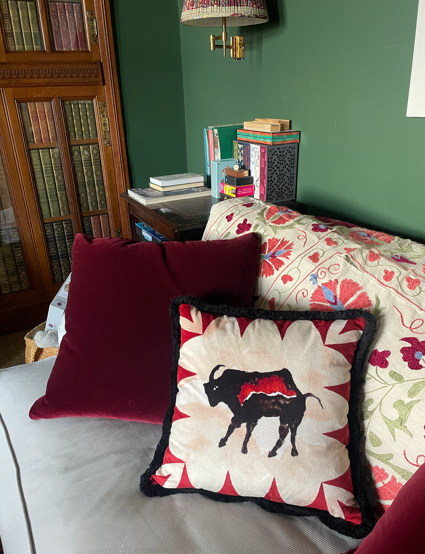 Bison Velvet Cushion