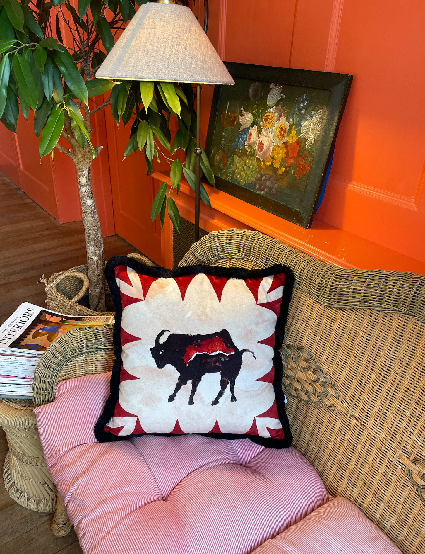 Bison Velvet Cushion