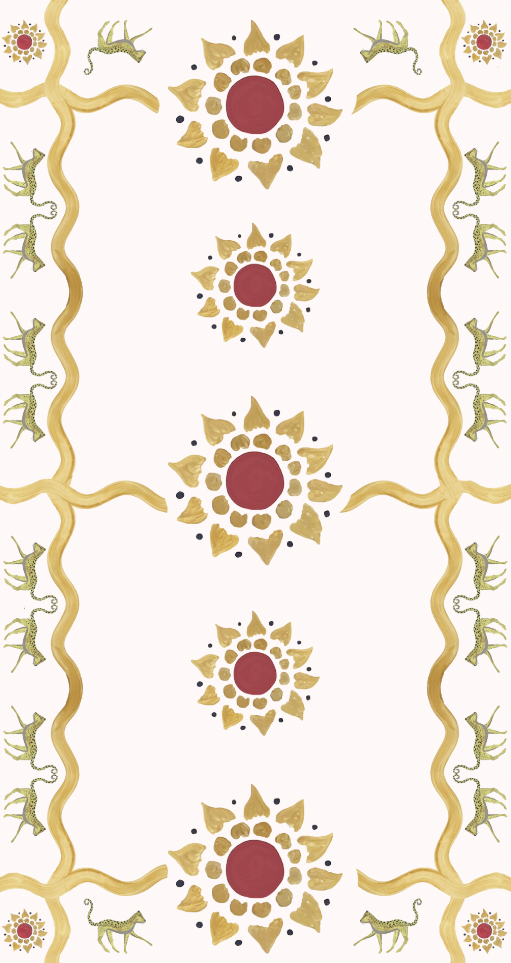 Flower and Leopard Print Table Linen