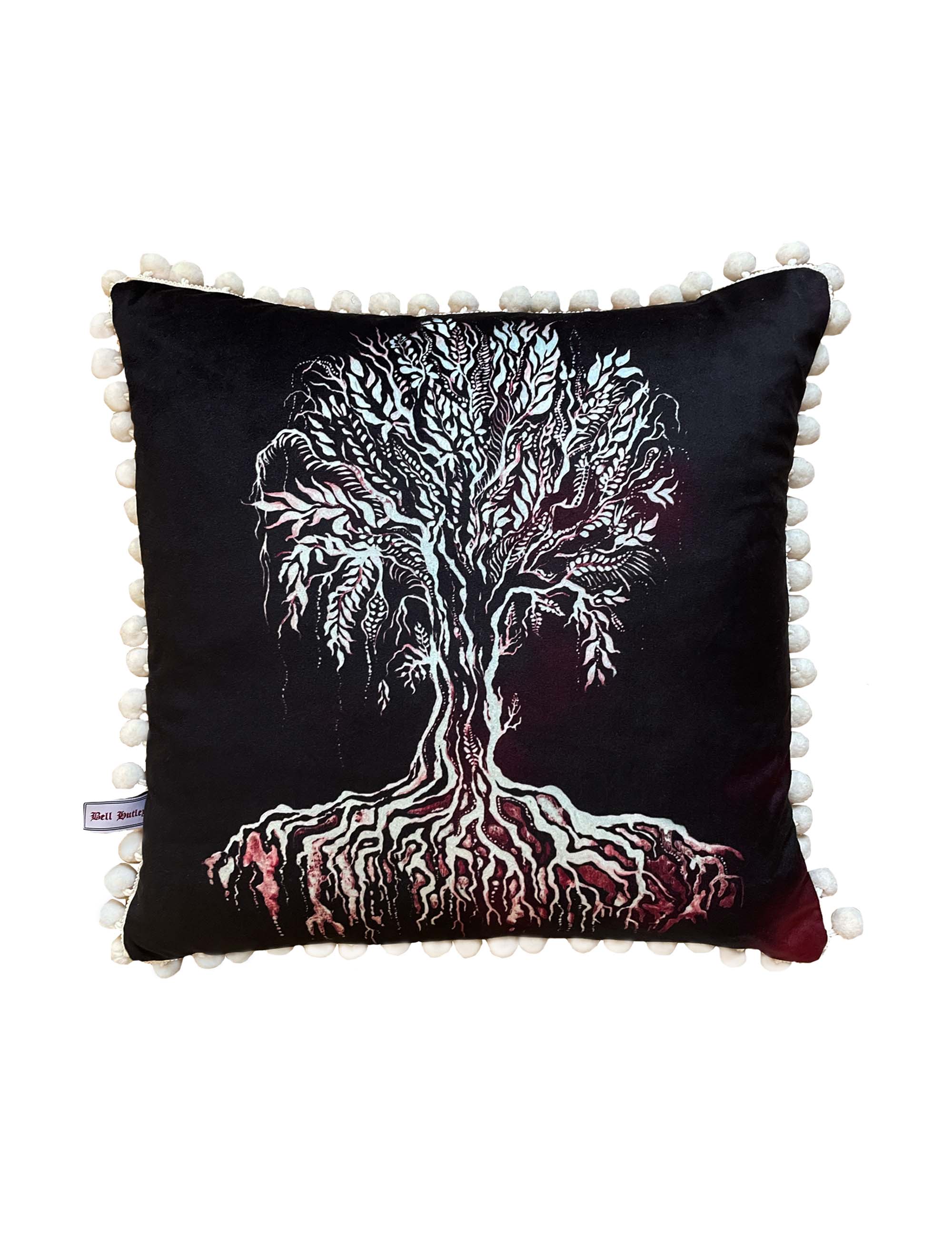 Skelton Tree Velvet Cushion