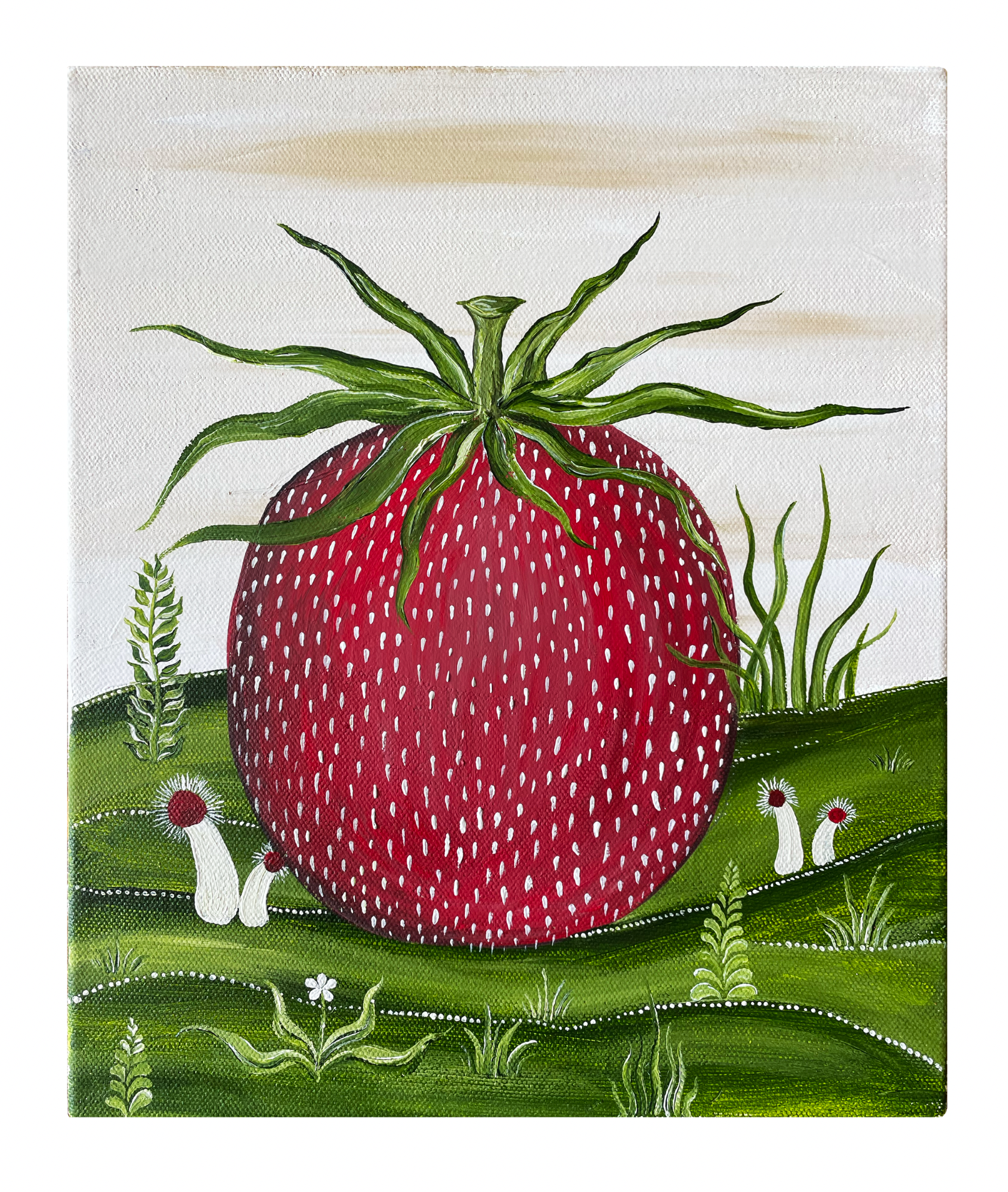 * Giant Strawberry On Canvas