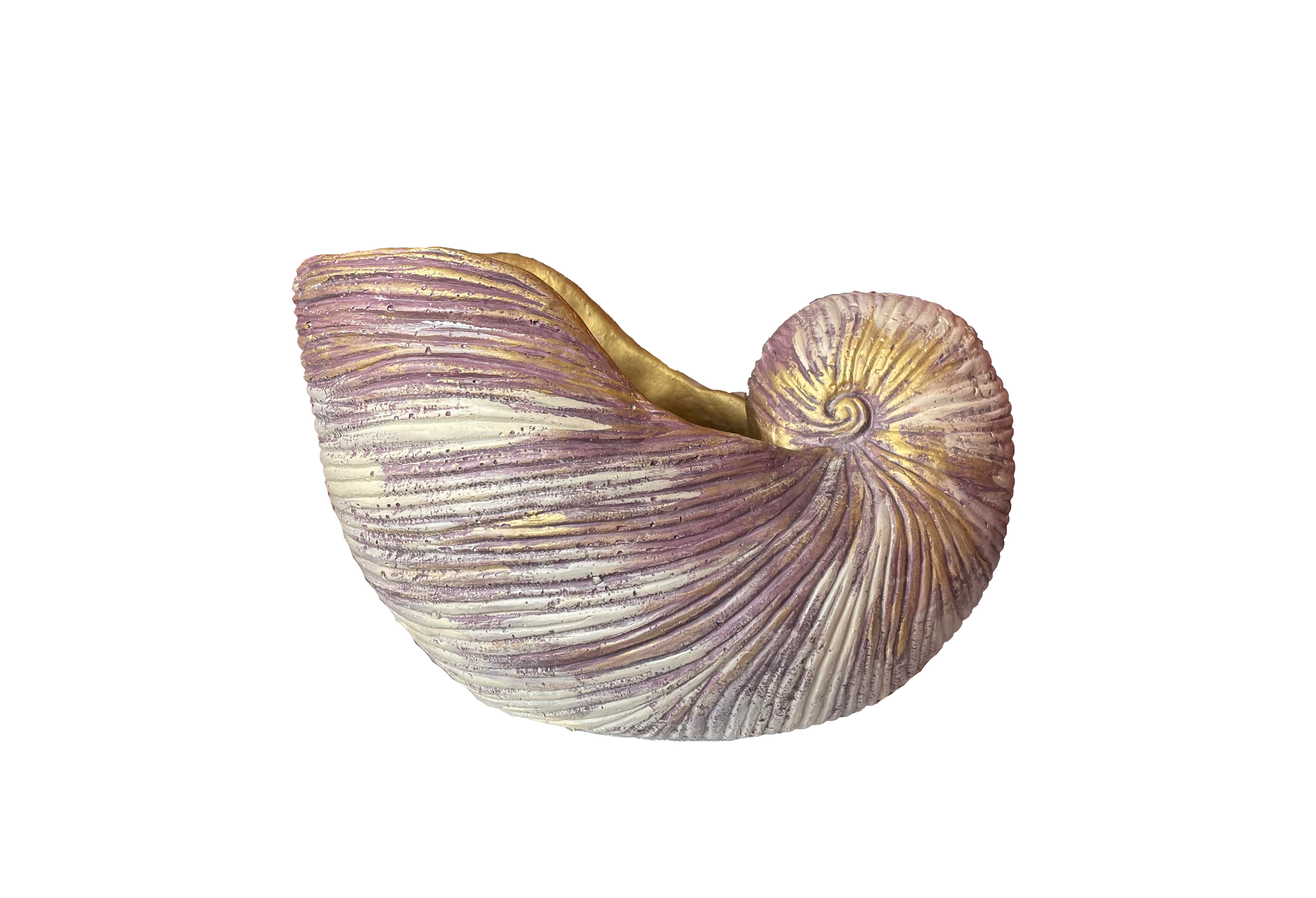 * Hand Painted Shell Planter