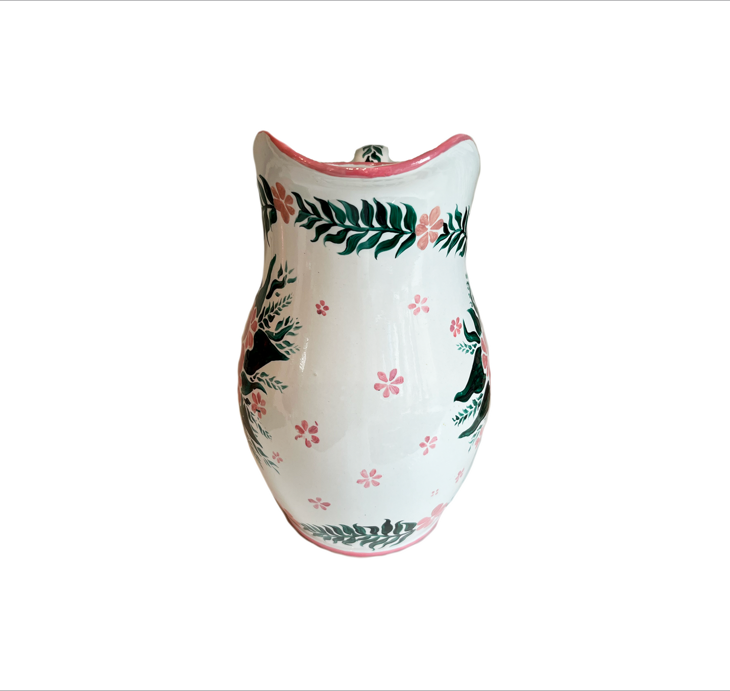* Hand Painted Flora Ceramic Jug