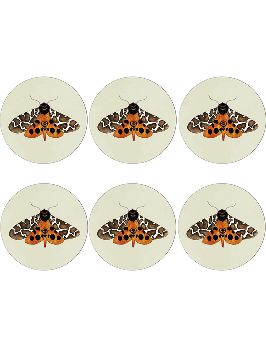 Set of 6 Tiger Moth Placemats