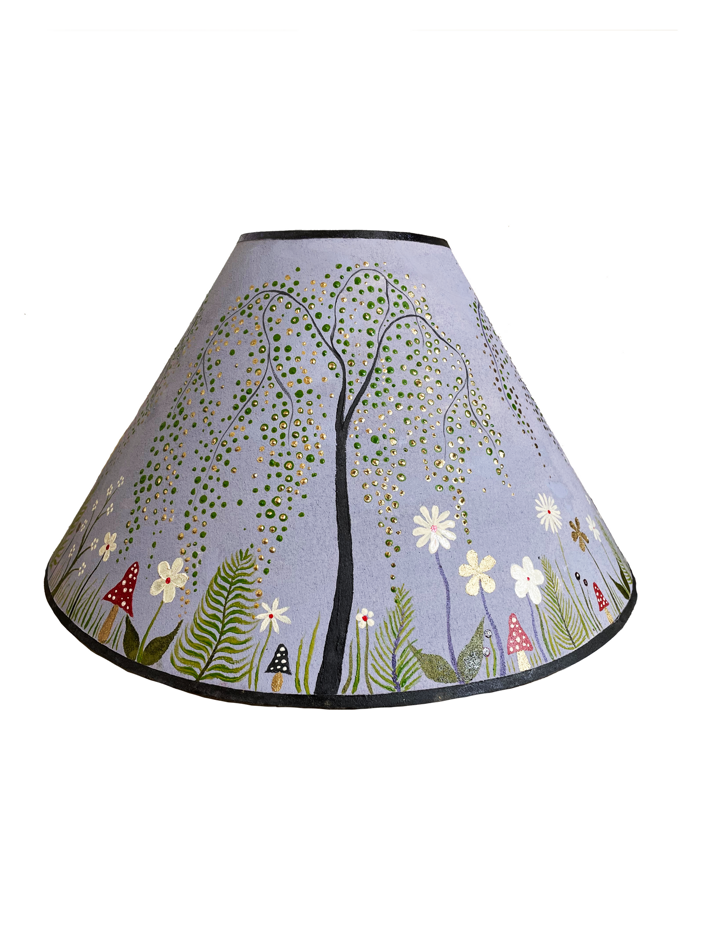 Hand Painted Forest Fringe Lampshade