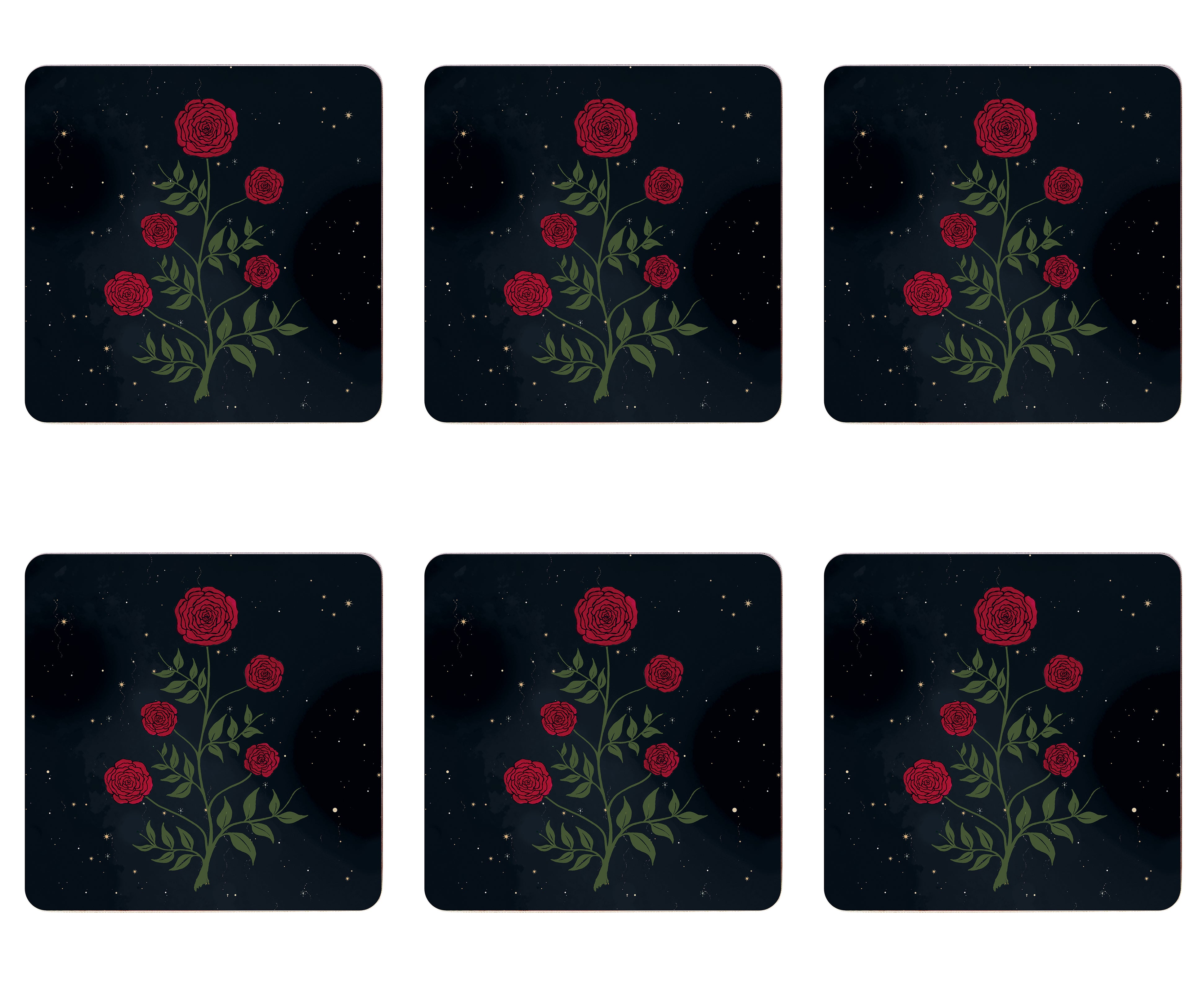 Set of 6 Evening Rose Placemats