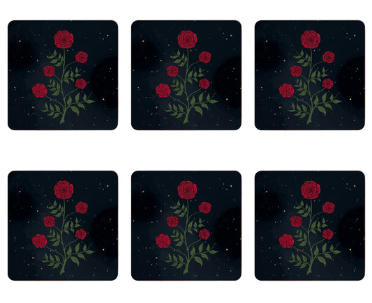 Set of 6 Evening Rose Placemats