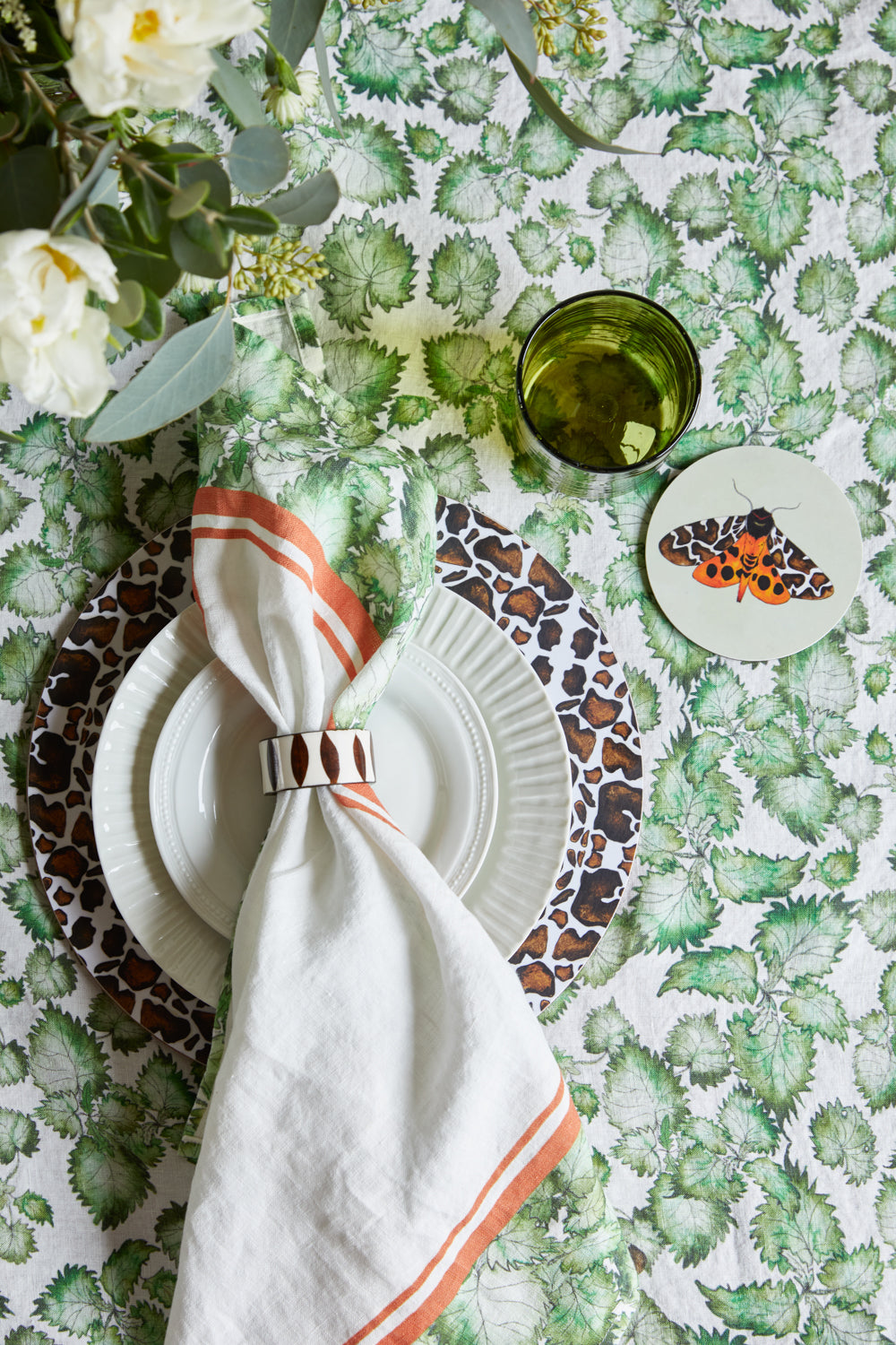 Set of 6 Tiger Moth Print Placemats