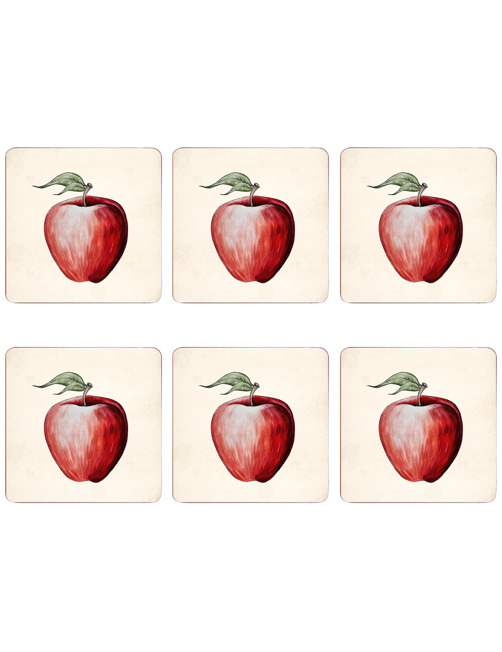 Set of 6 Poison Apple Placemats